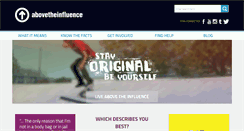 Desktop Screenshot of abovetheinfluence.com